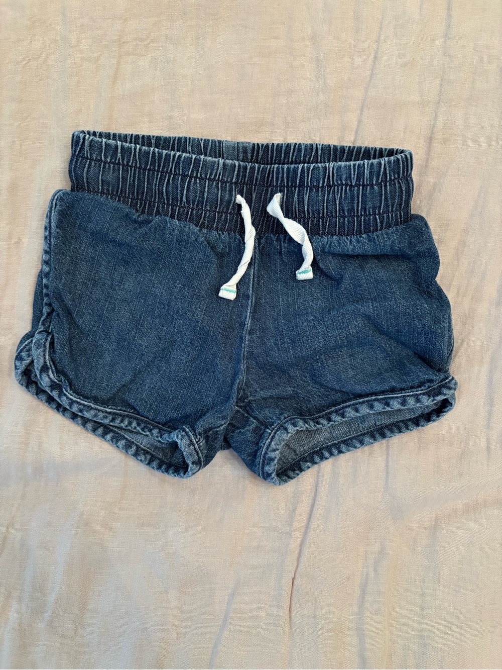 Cat & Jack Dark Blue Denim-Style Elastic Waist Shorts